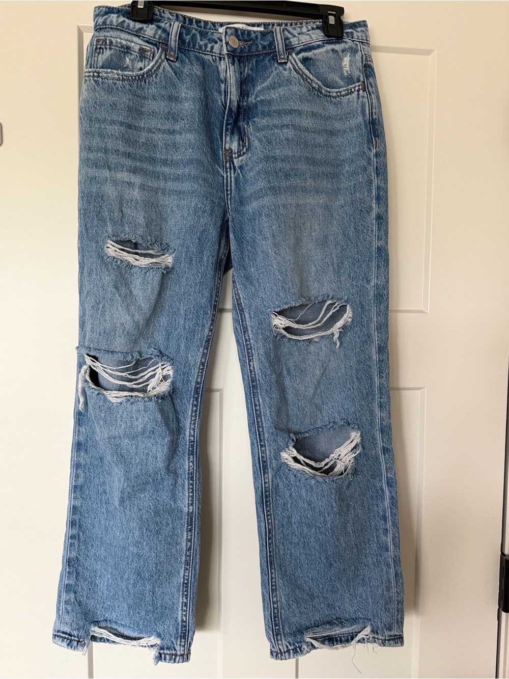 Light Blue Distressed Women's Jeans